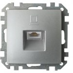Розетка РК18-007 серебро компьютерная скрытой установки