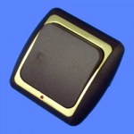 Выключатель 1 клавишный скрытой проводки С16-003 металлик бордо/зол рамка с индик Дельта